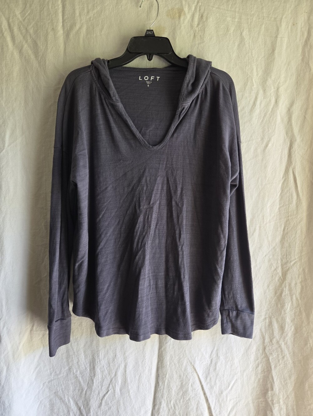 Loft Hoodie Small Dark Gray Baja Pullover Hooded Beach Surf Boho Top Relaxed